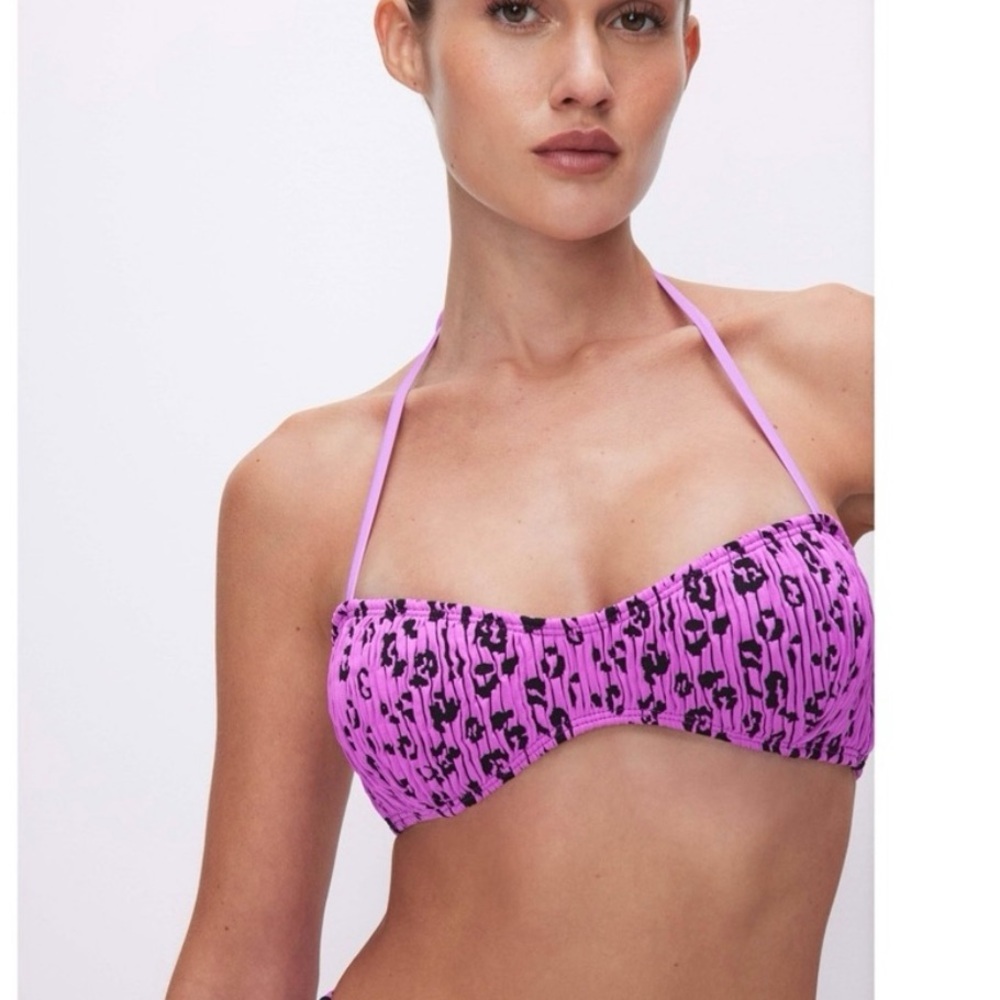 Good American Pink and Black Bikini